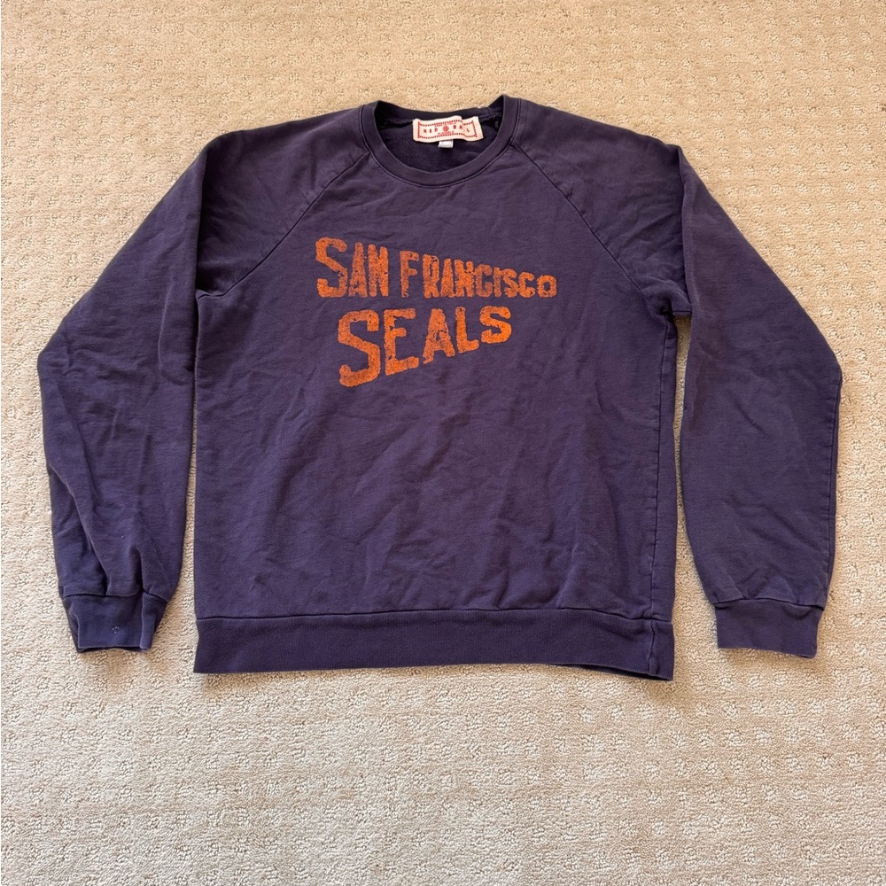 Vintage Ebbets Field San Francisco Seals Navy Sweater - Medium